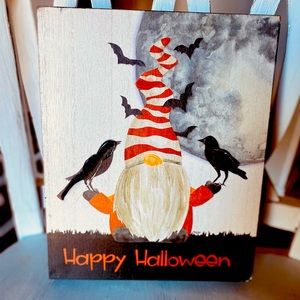 Gnome Happy Halloween art NWT